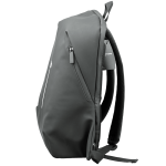 Vista lateral de la mochila impermeable iServices negra