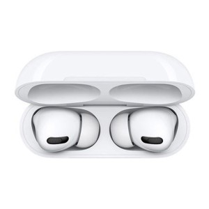 Auriculares Bluetooth de color blanco desde arriba