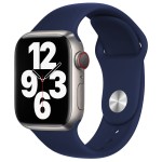 Correa de Silicona Apple Watch azul con Apple Watch