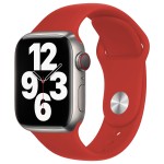 Correa de Silicona Apple Watch roja con Apple Watch
