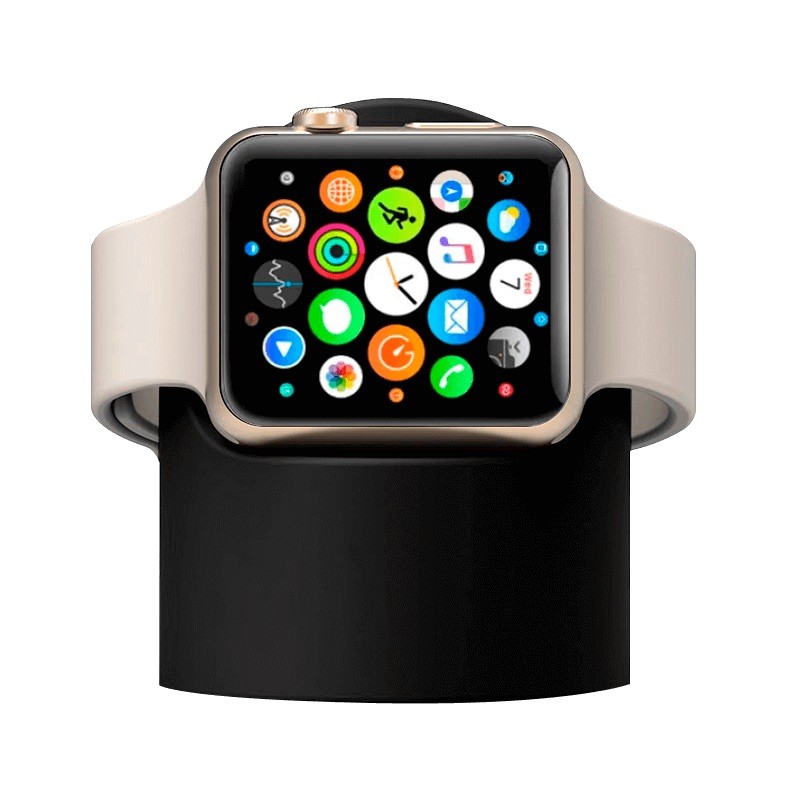 Soporte para Cargador Apple Watch con en Apple Watch en el menú.