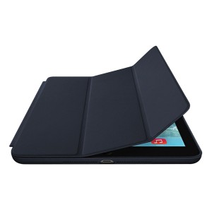 Funda iPad en Piel Azul horizontal