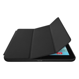 Funda iPad en Piel Negra horizontal