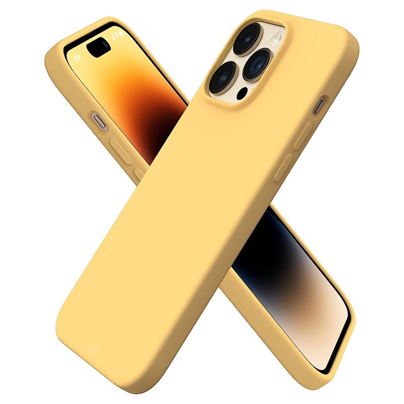 Funda en Silicona Líquida Magsafe iPhone Amarillo 14 Pro Max